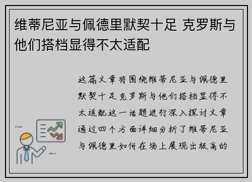 维蒂尼亚与佩德里默契十足 克罗斯与他们搭档显得不太适配